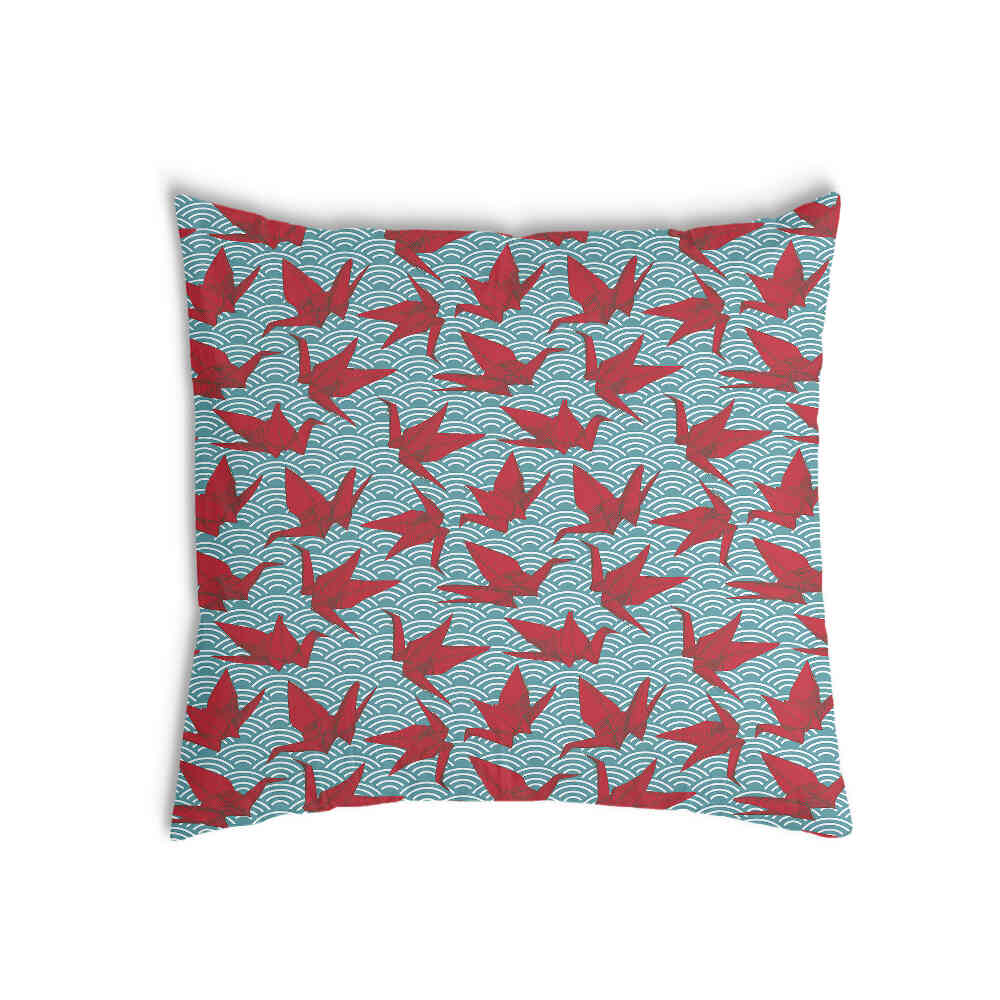 Coussin de santé rouge origami