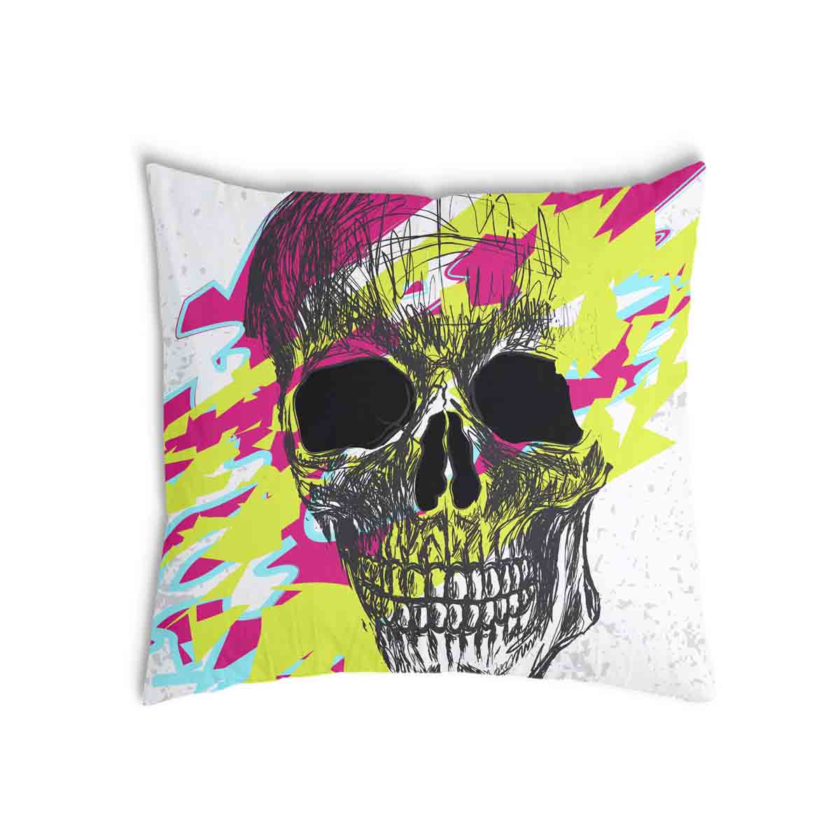 Coussin de santé tête de mort colorée
