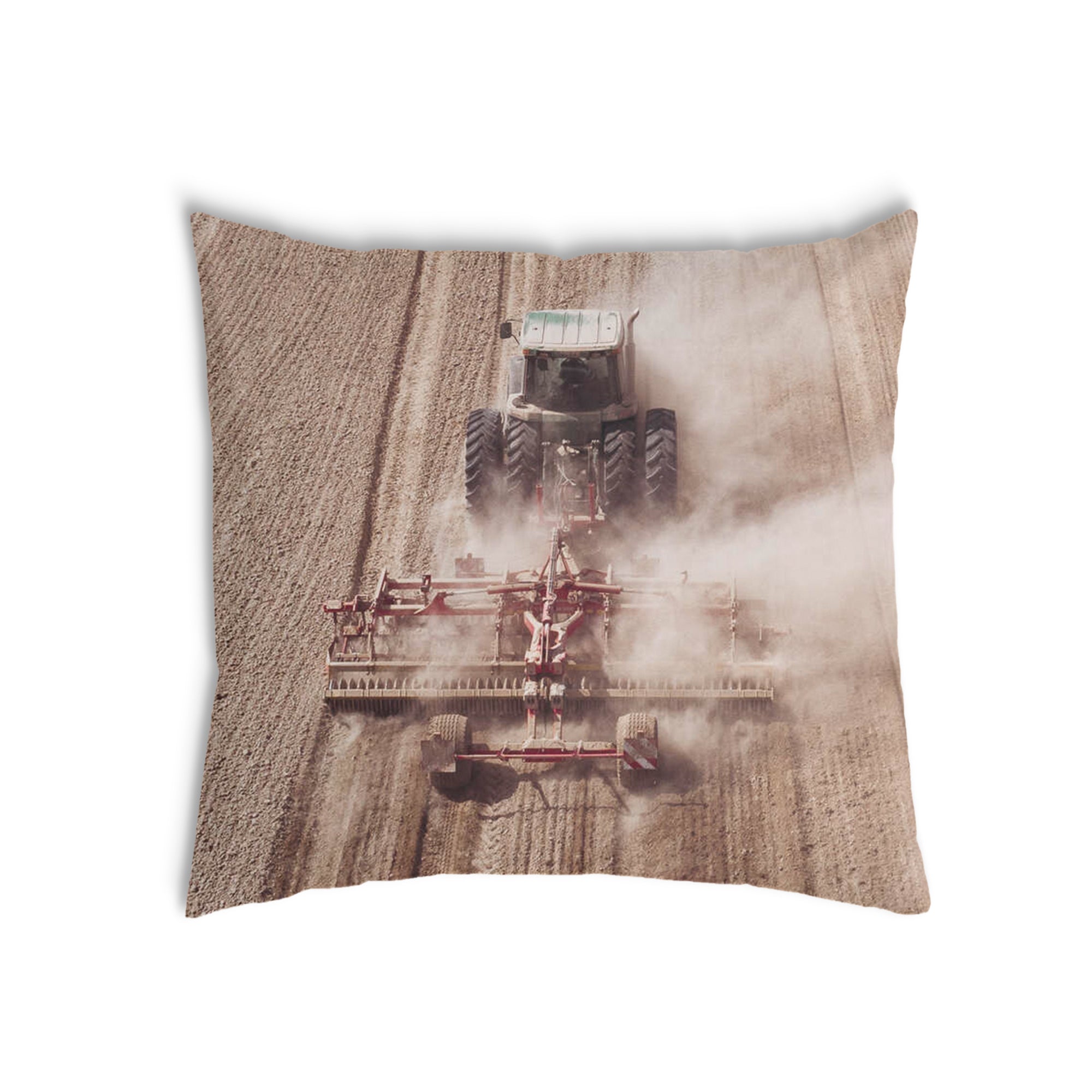 Coussin de santé tracteur dans la poussière