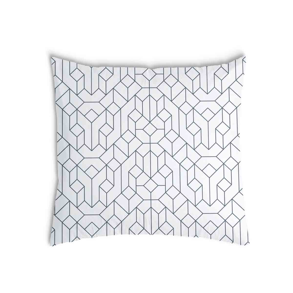 Coussin de santé blanc avec motif noir