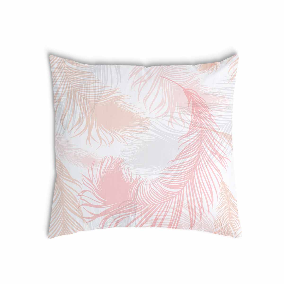 Coussin de santé blanc avec plumes roses