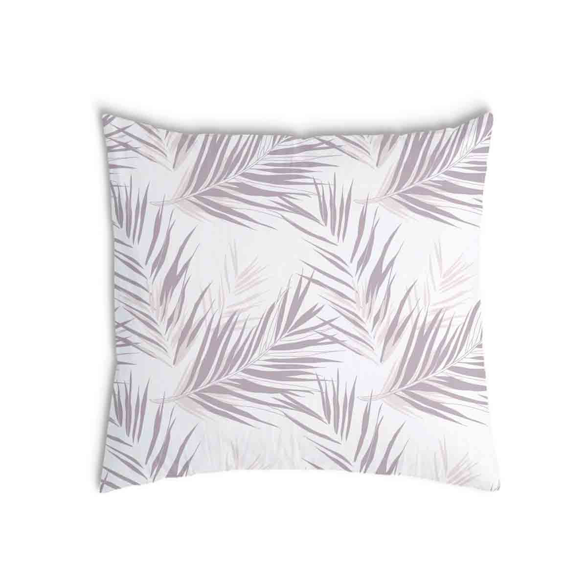 Coussin de santé blanc avec feuilles violettes
