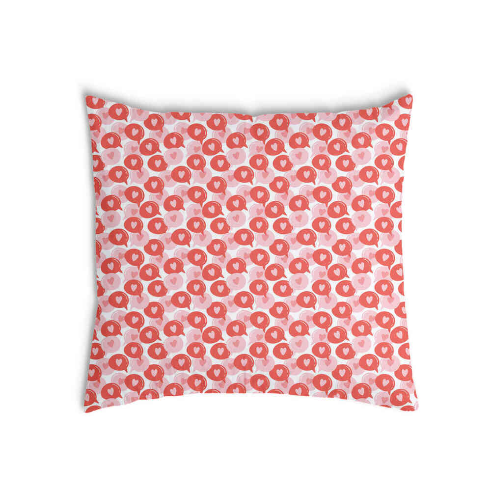 Coussin de santé bulle de dialogue avec cœur