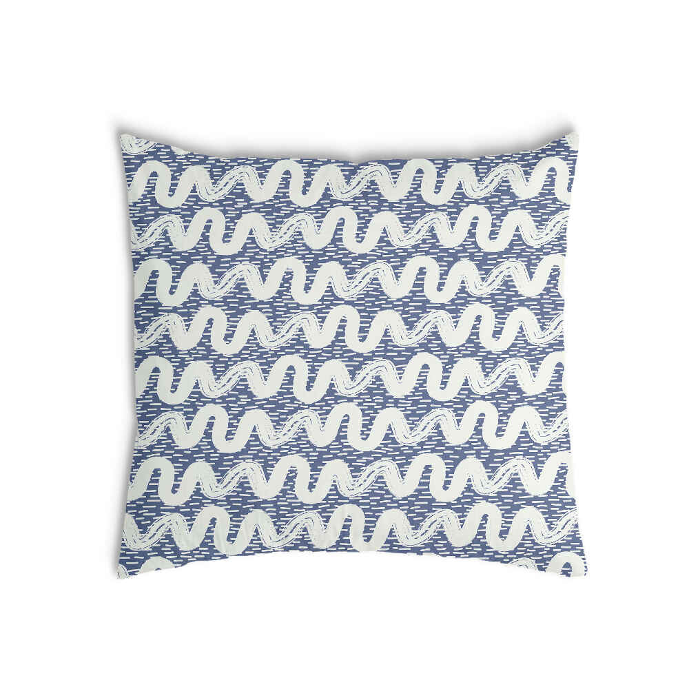 Coussin de santé bleu vagues blanches