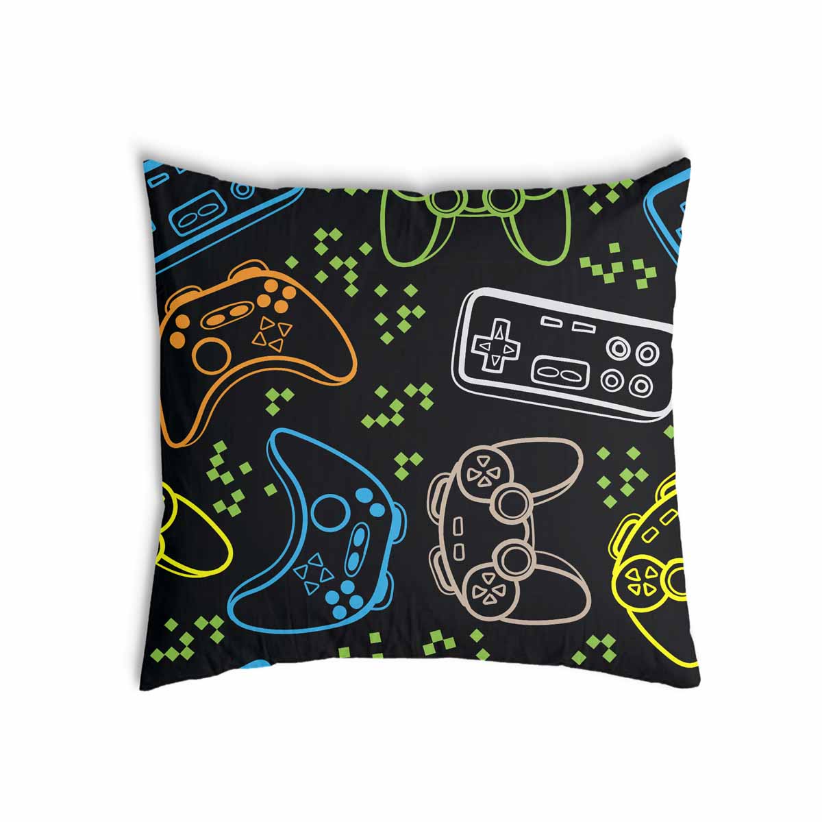 Coussin de santé noir avec consoles de jeux