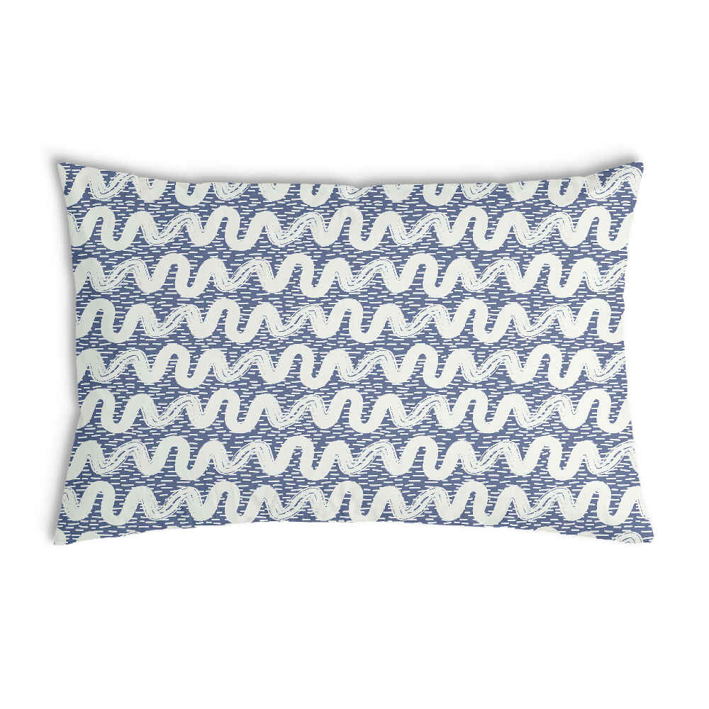 Coussin de santé bleu vagues blanches