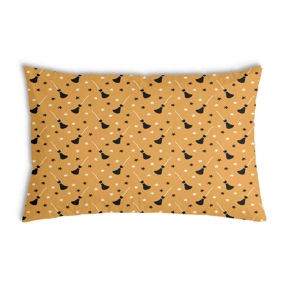 Coussin de santé orange avec le balai de Potter