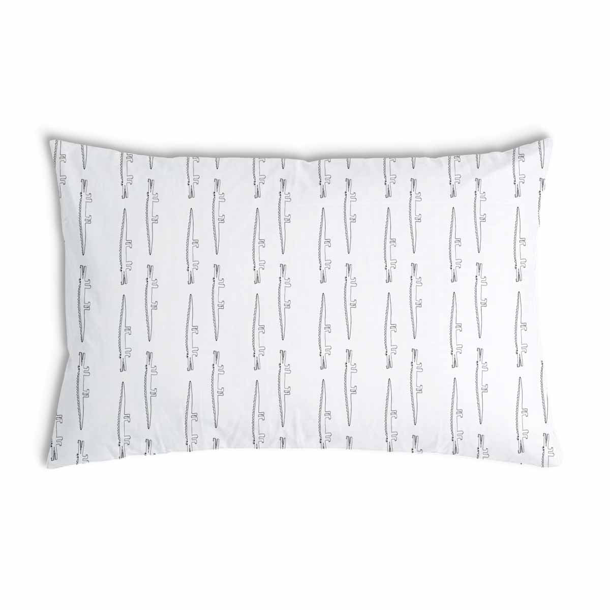 Coussin de santé blanc avec des crocodiles