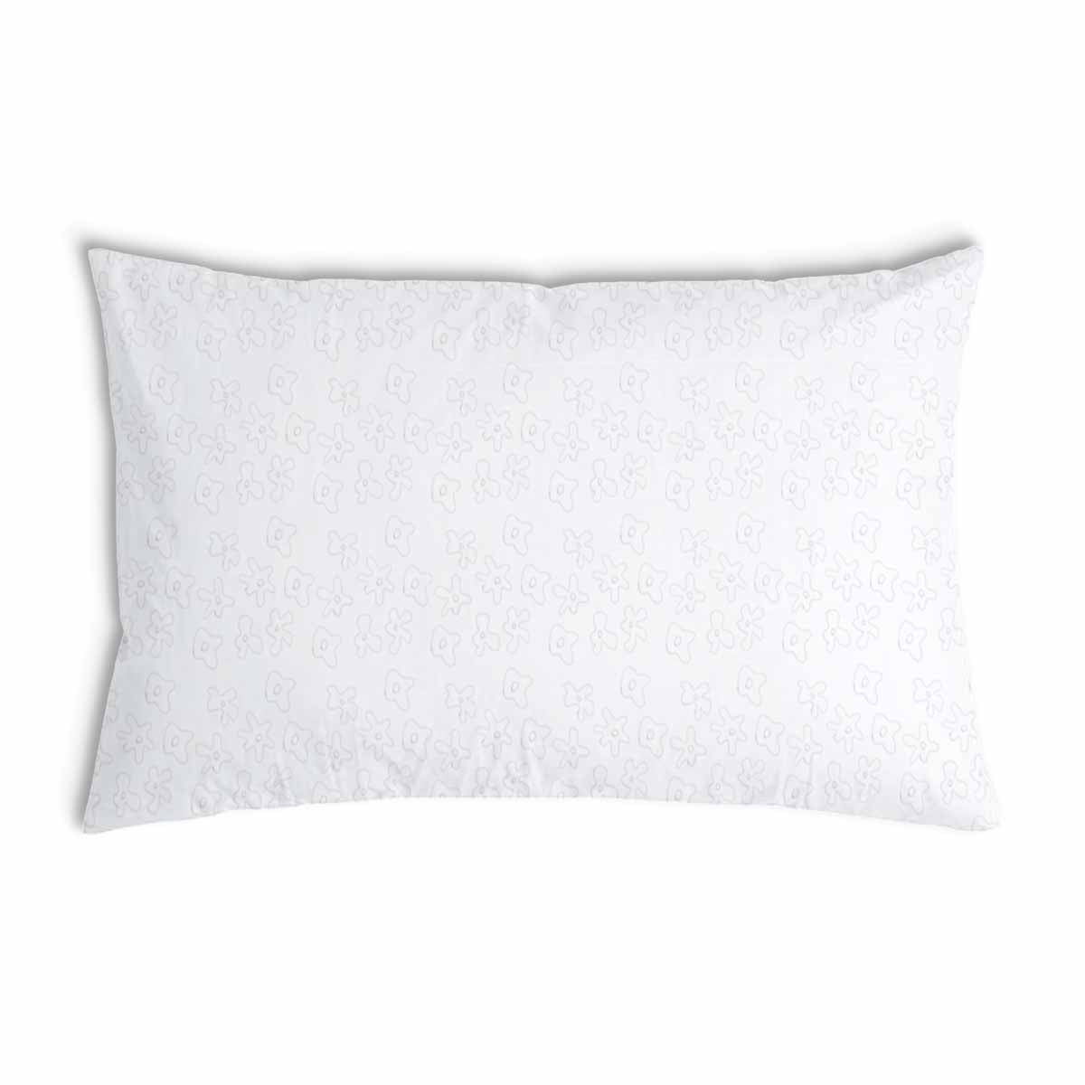 Coussin de santé blanc avec de délicates fleurs