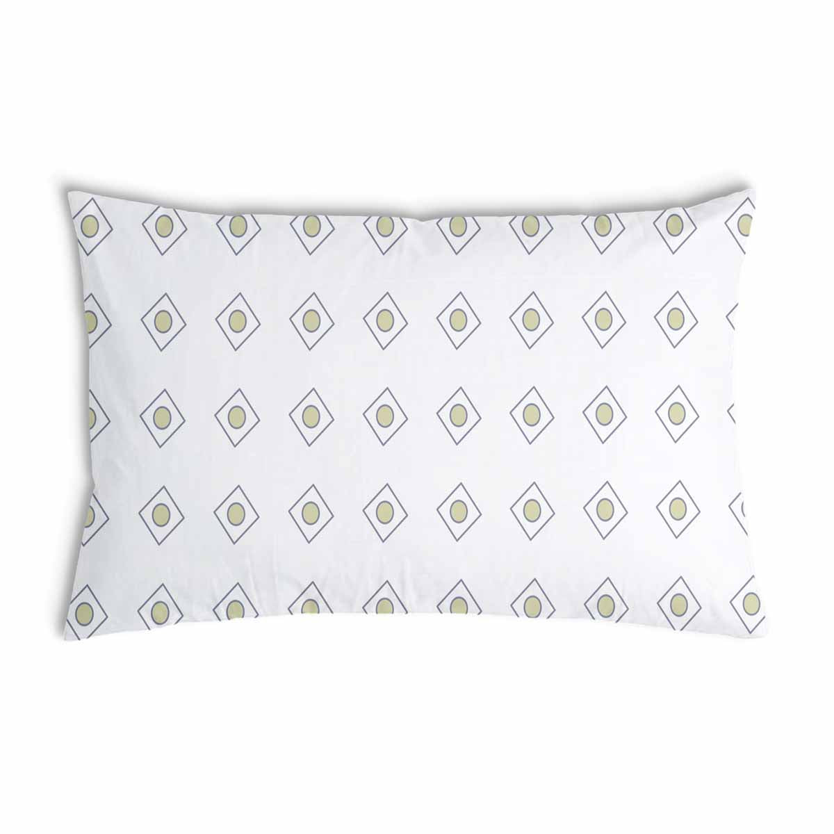 Coussin de santé blanc avec des cercles verts