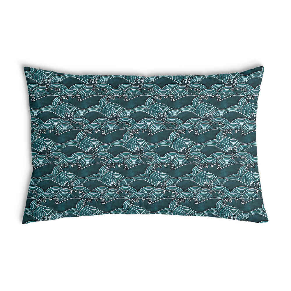 Coussin de santé vagues turquoise-vert
