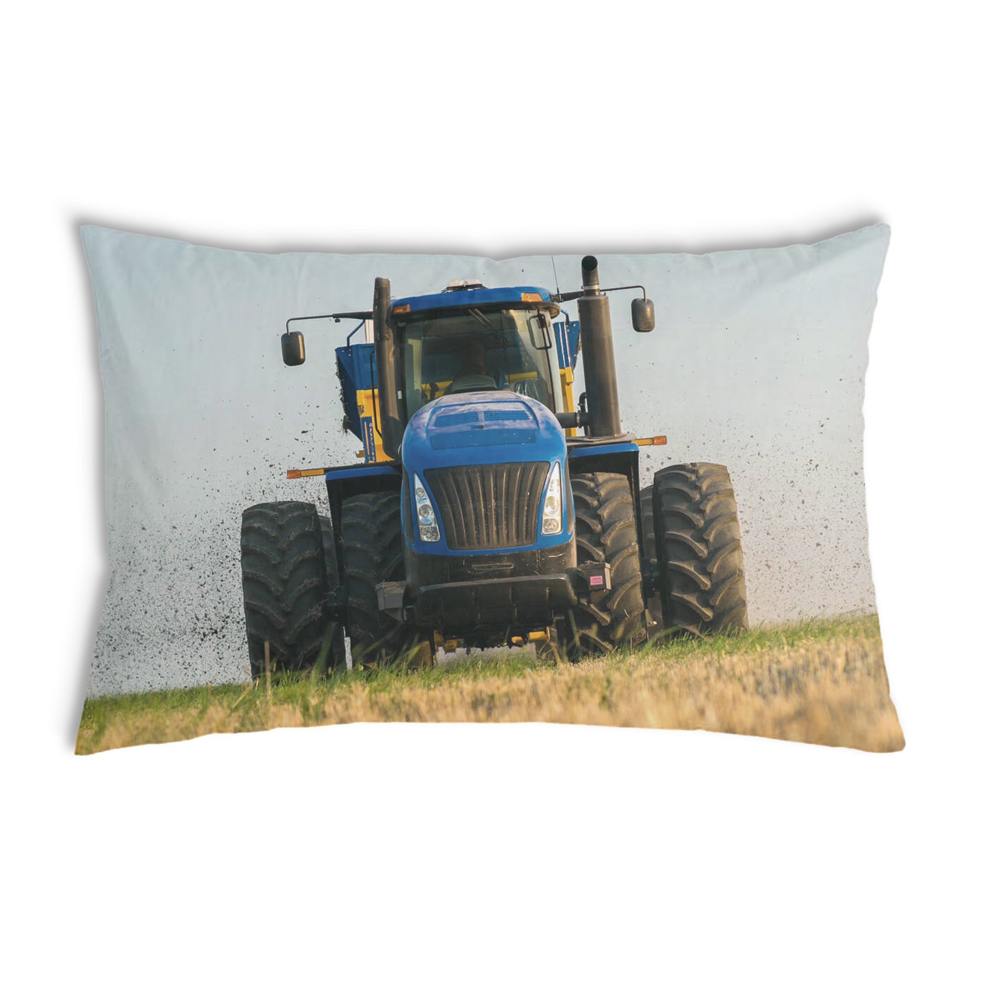 Coussin de santé tracteur en bleu