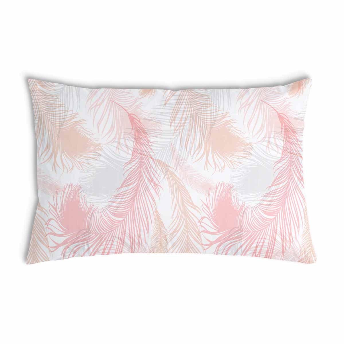 Coussin de santé blanc avec plumes roses