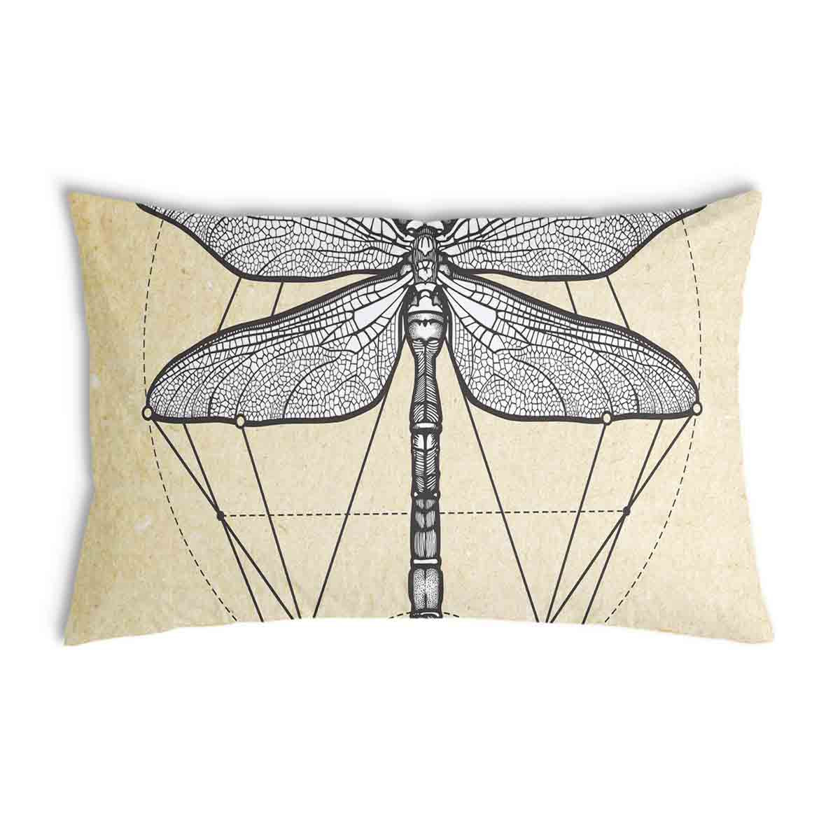 Coussin de santé jaune avec libellule