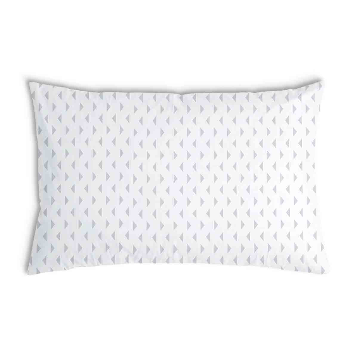 Coussin de santé blanc avec des triangles gris