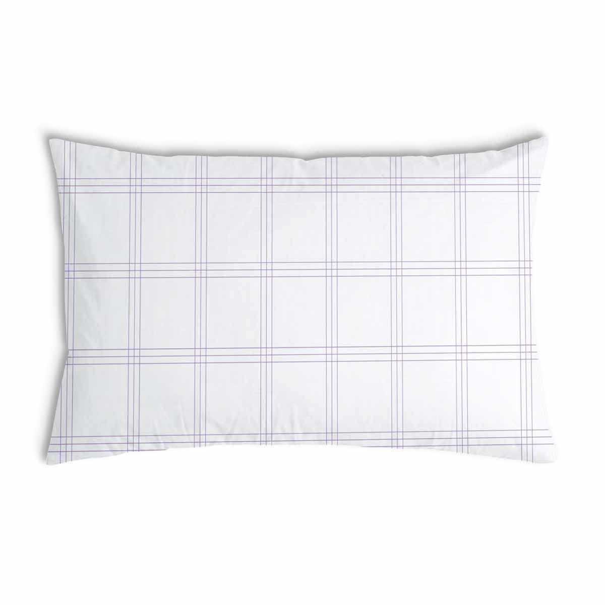 Coussin de santé blanc avec rayures violettes
