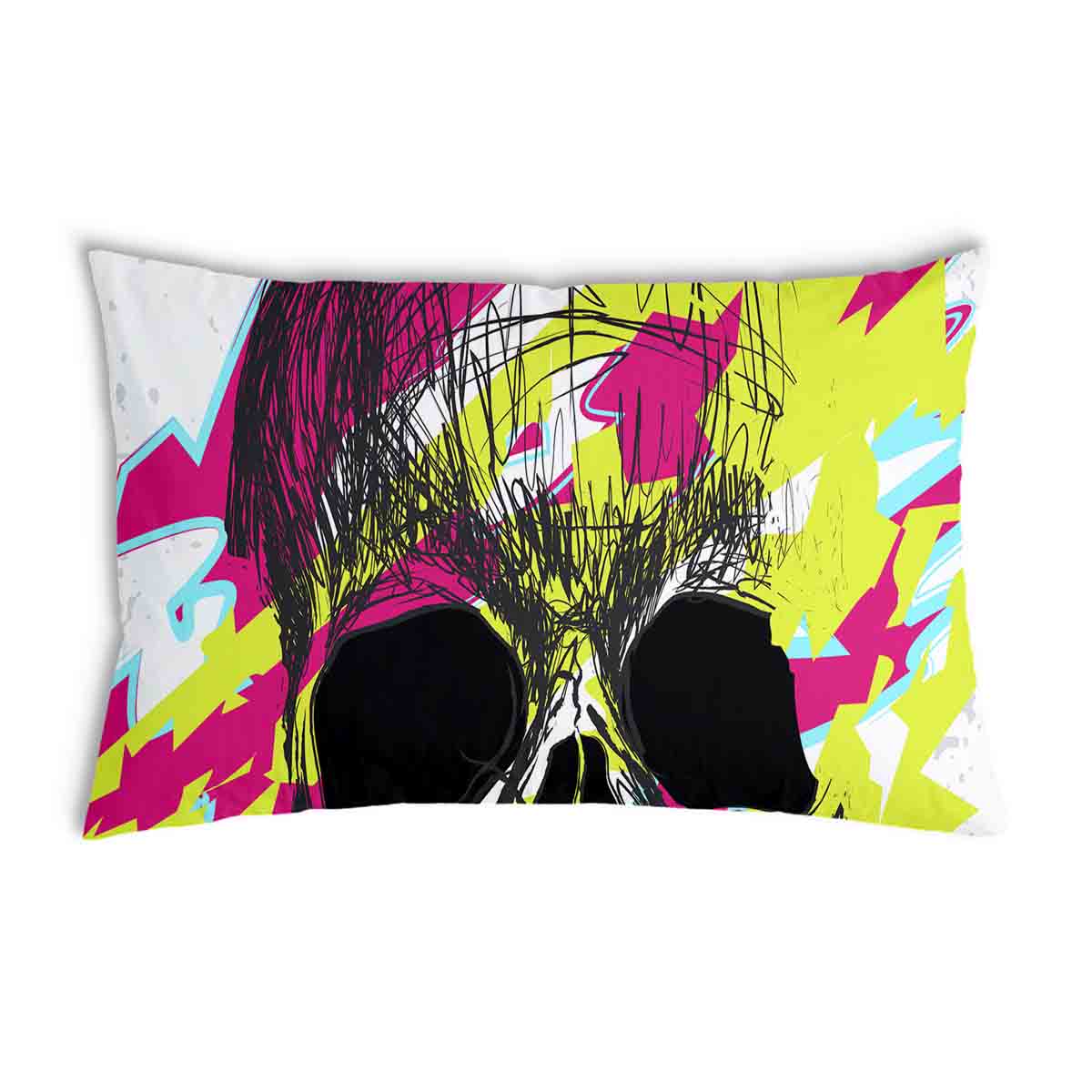 Coussin de santé tête de mort colorée