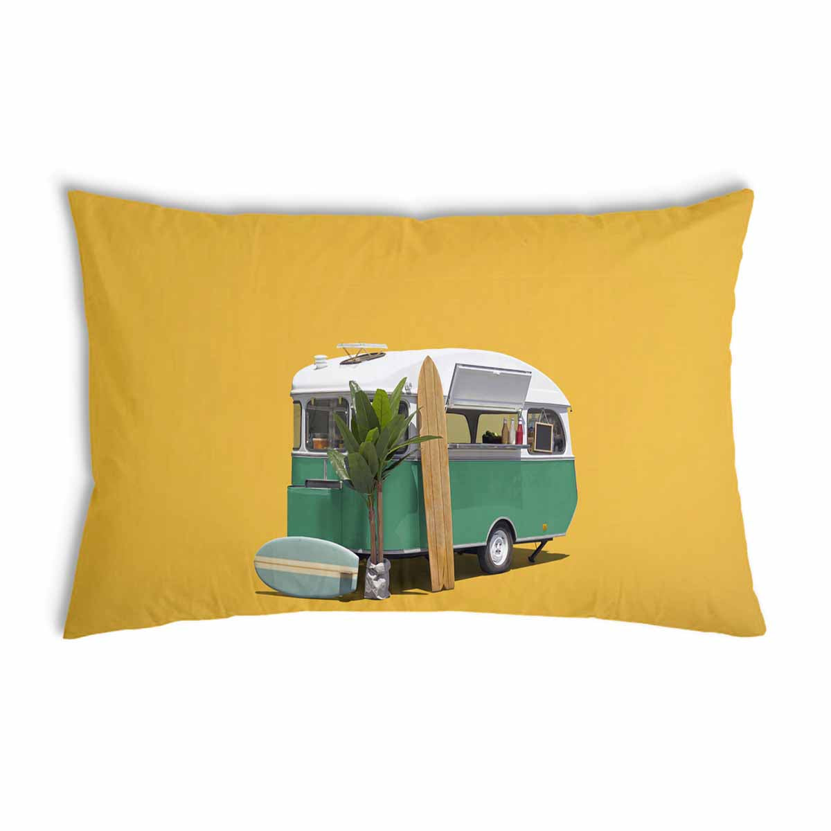 Coussin de santé jaune avec bus