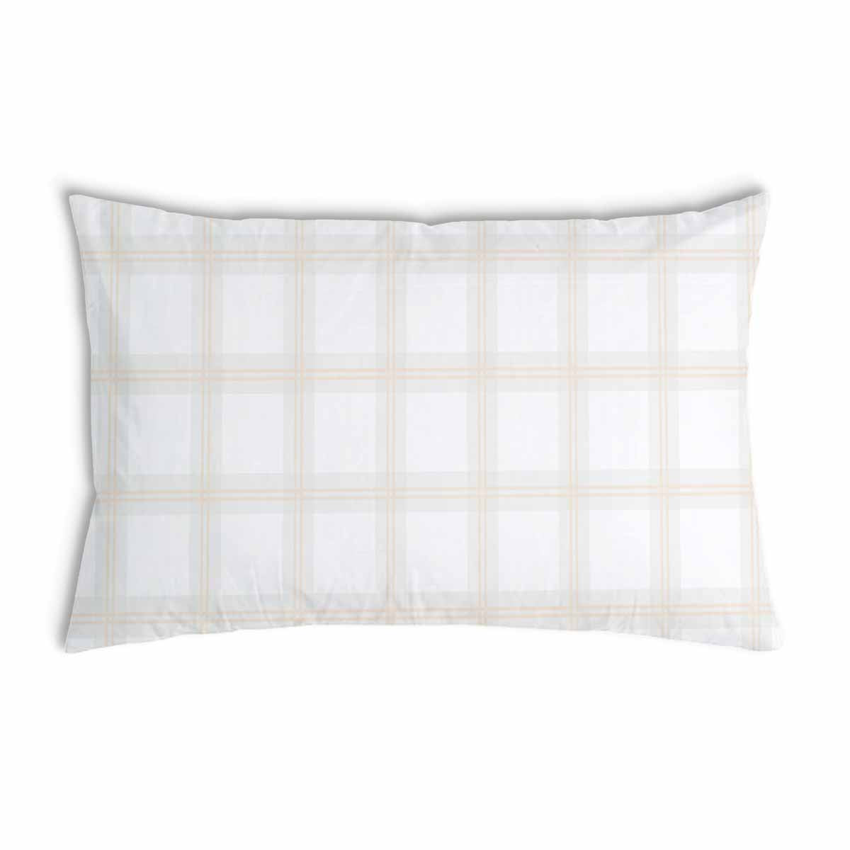 Coussin de santé orange à carreaux verts