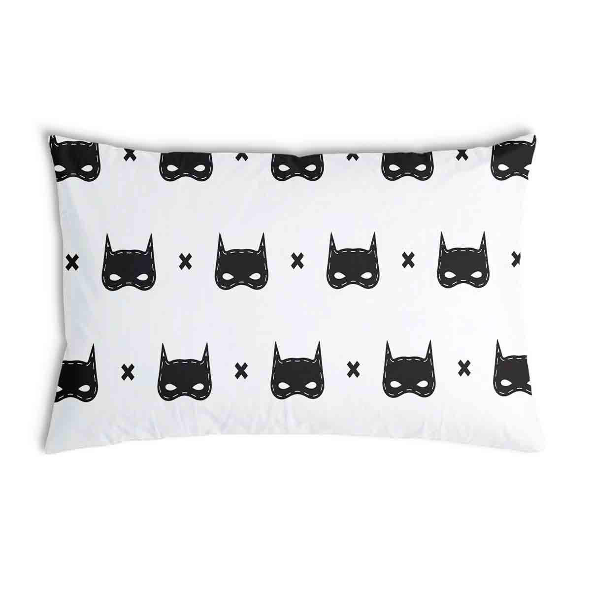 Coussin de santé blanc avec masque de chat