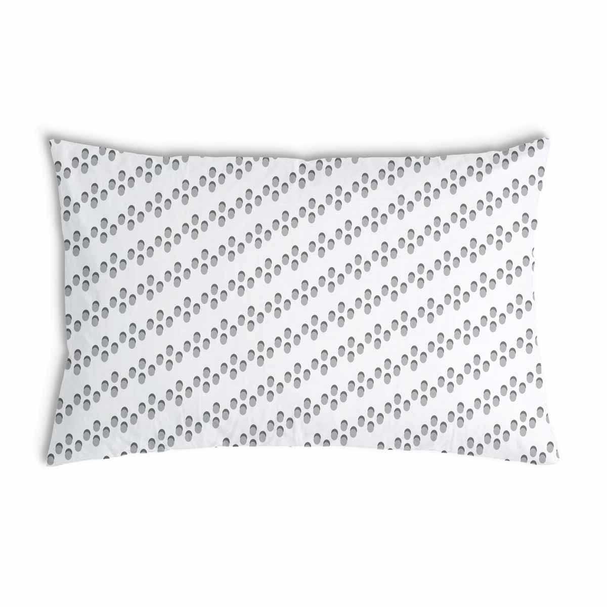Coussin de santé blanc avec cercles gris