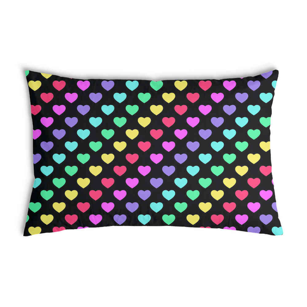 Coussin de santé cœurs colorés