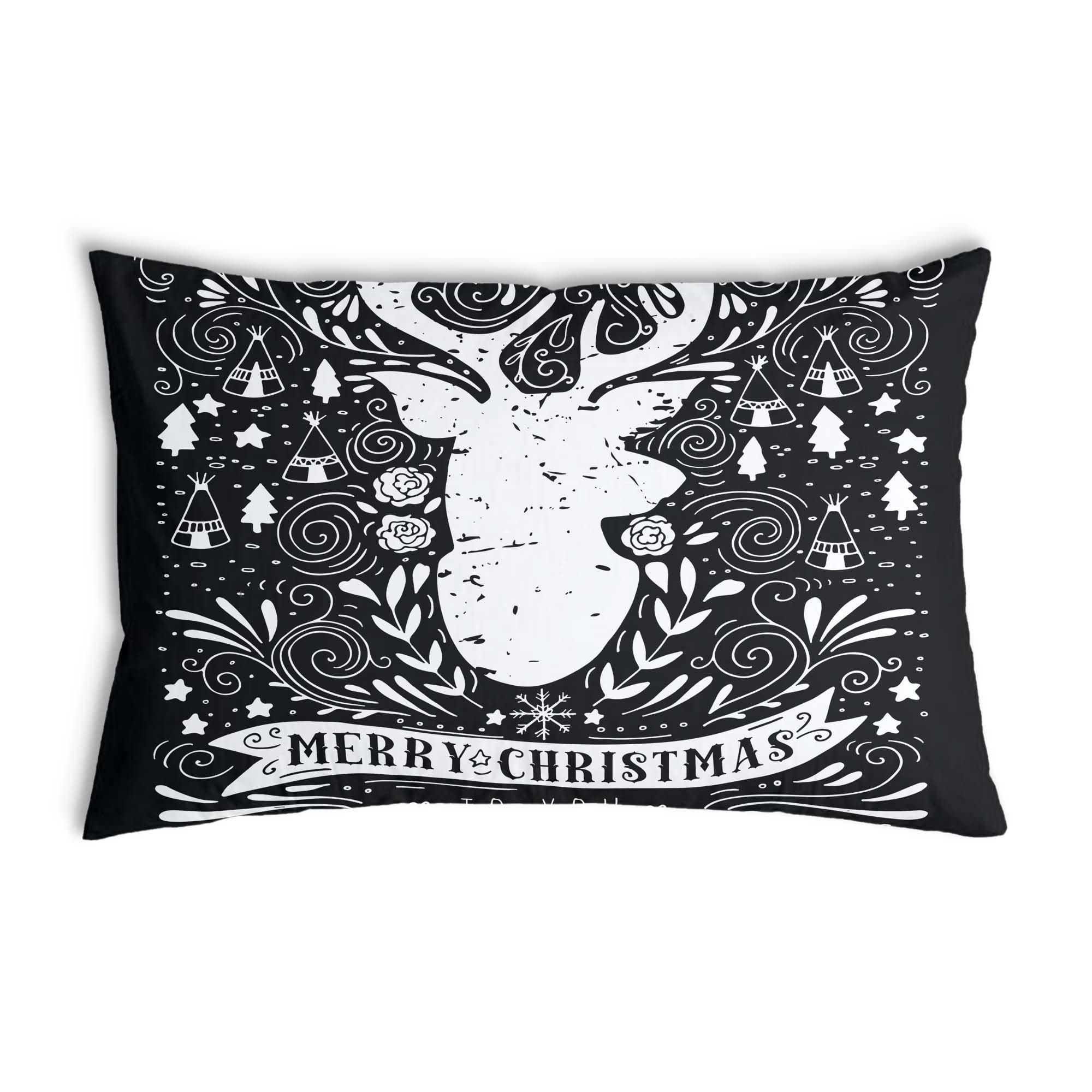Coussin de santé noir Joyeux Noël