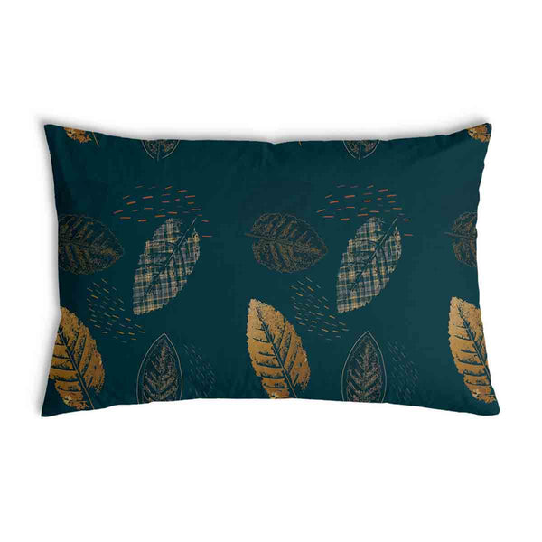 Coussin de santé vert avec feuille dorée