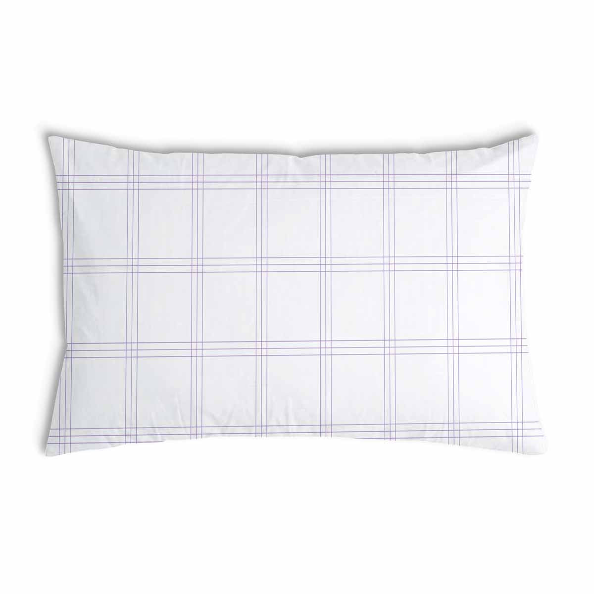 Coussin de santé blanc avec rayures violettes