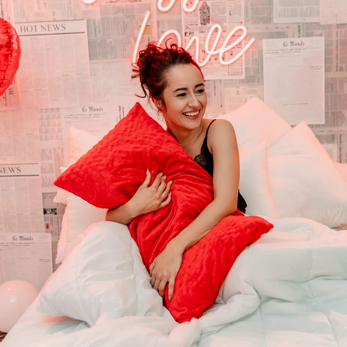 Coussin de santé rouge pour adultes