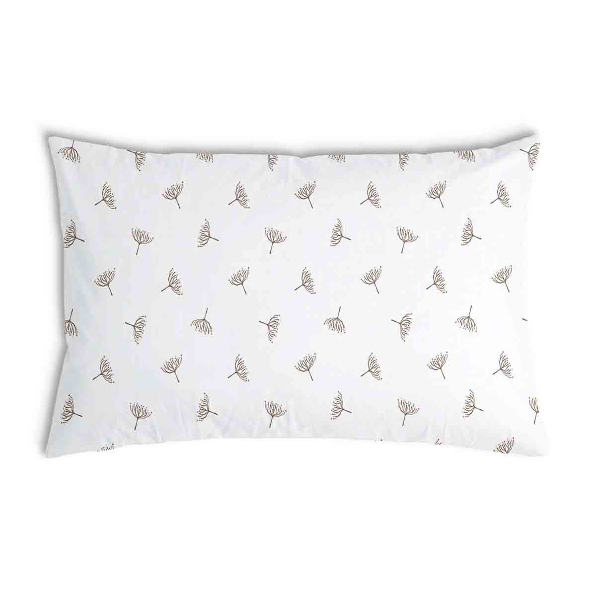 Coussin de santé blanc avec petites branches de gui