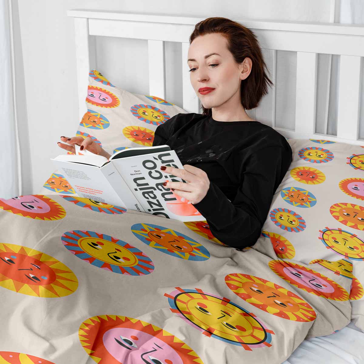 Original Therapiedecke - Ensemble de literie en coton Beige avec soleils