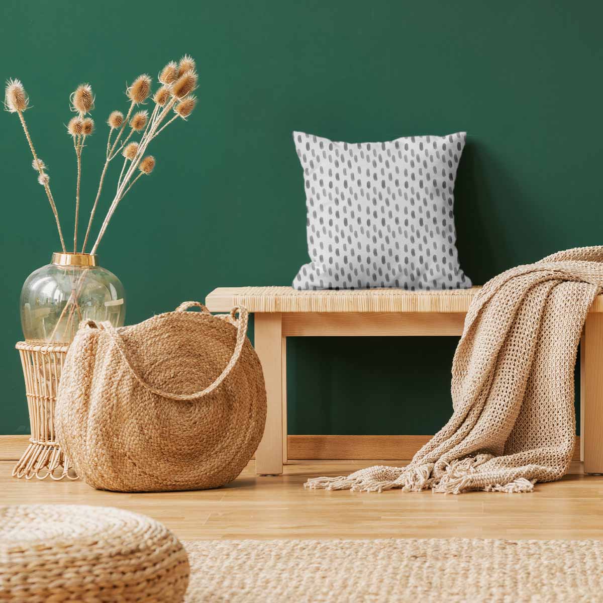 Coussin de santé blanc avec des taches grises