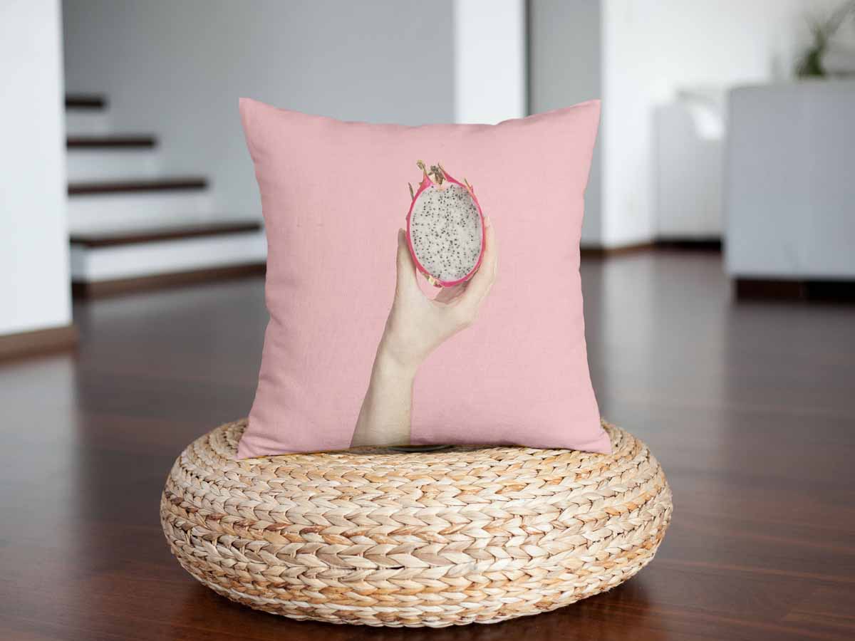 Coussin de santé rose avec fruit du dragon