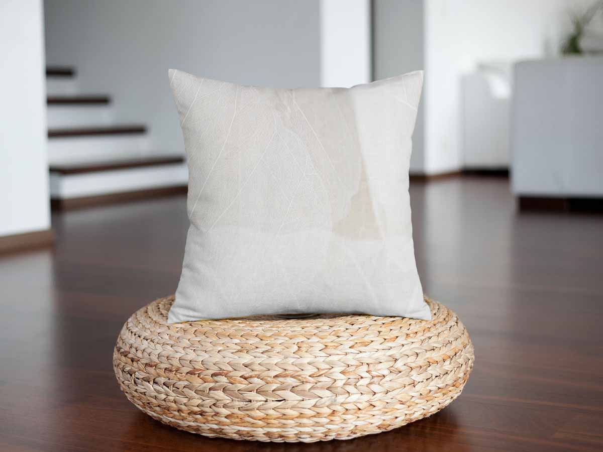 Coussin de santé gris avec motif blanc