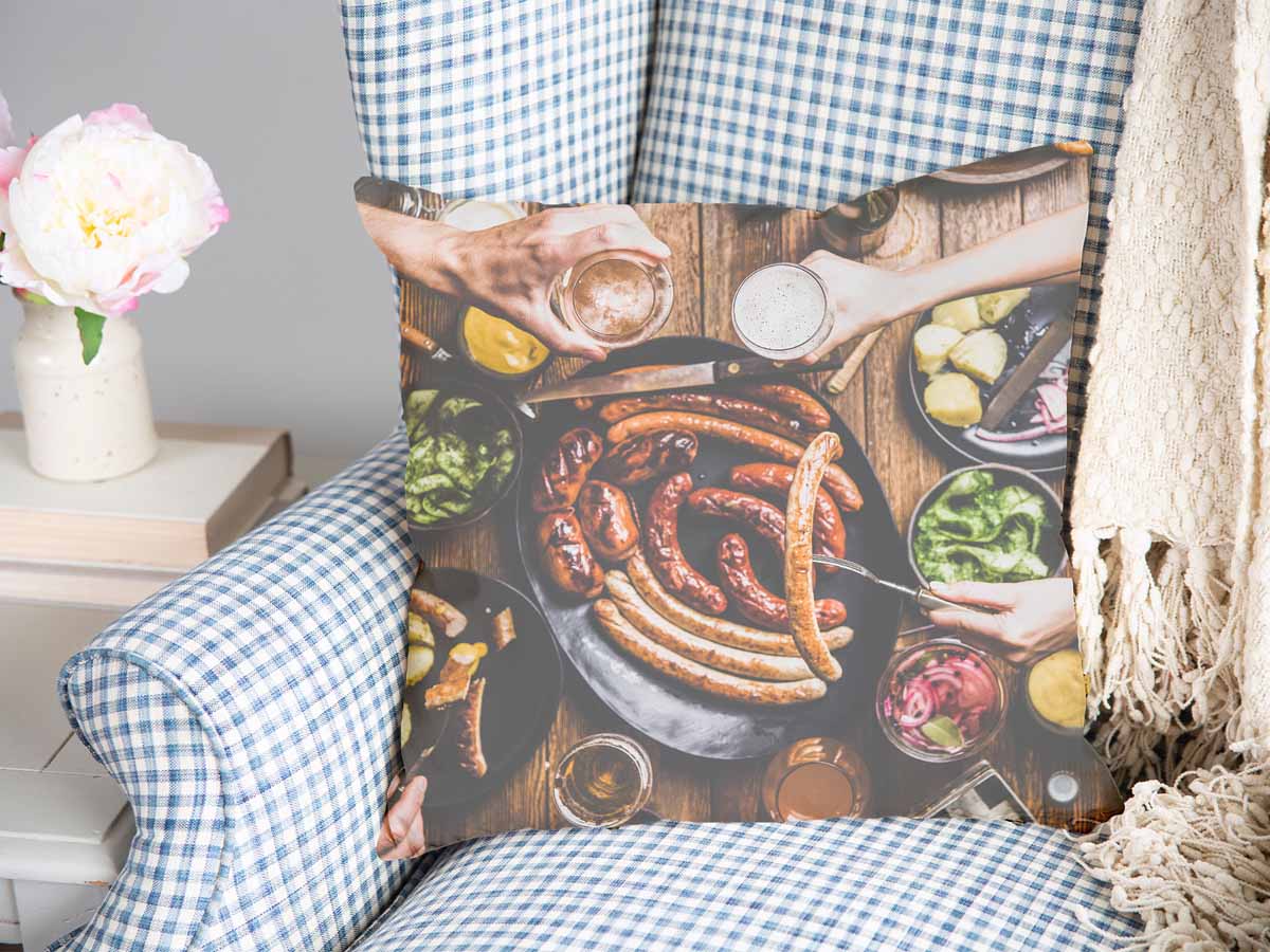 Coussin de santé avec plateau à saucisses