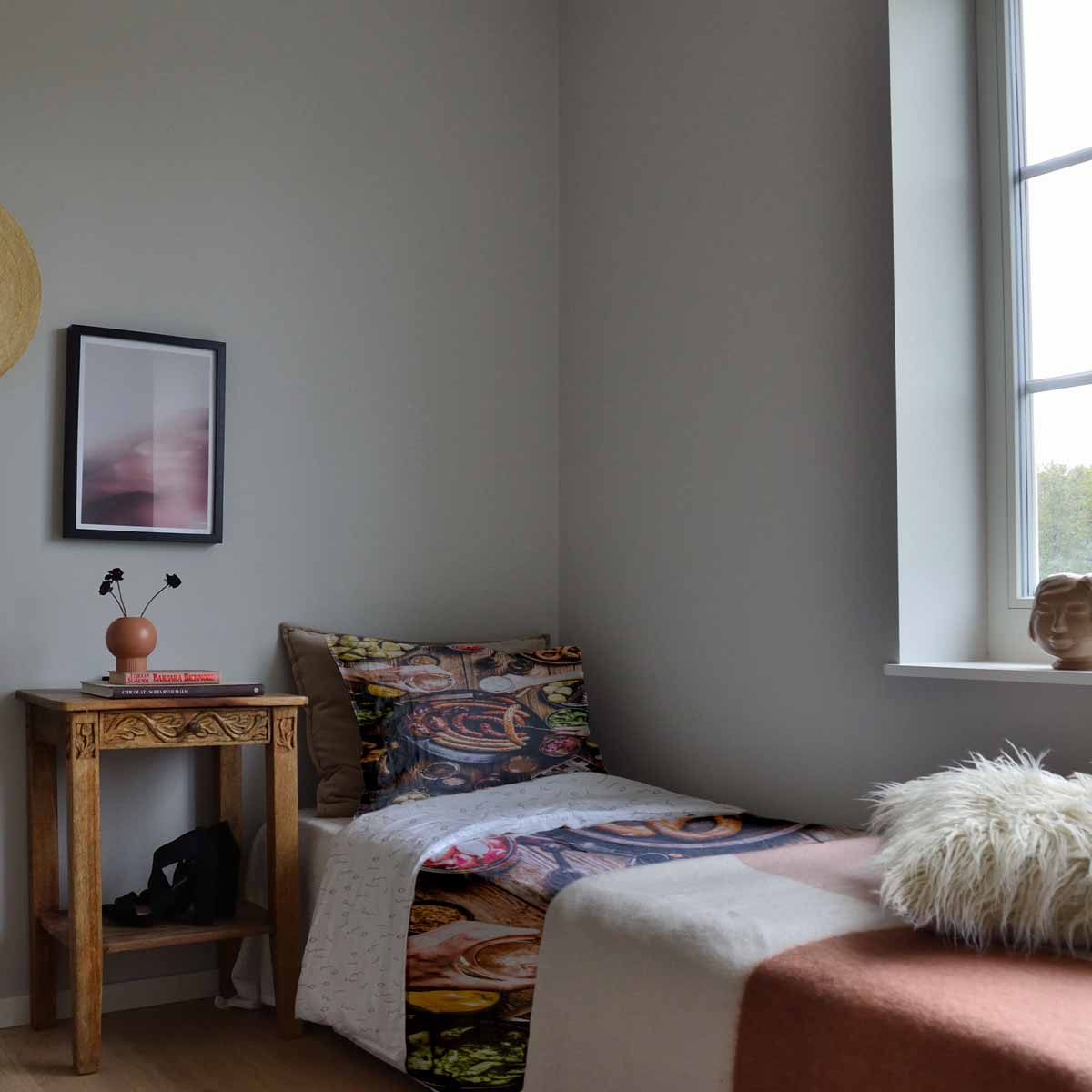 Original Therapiedecke - Ensemble de literie en coton TD avec plateau de charcuterie