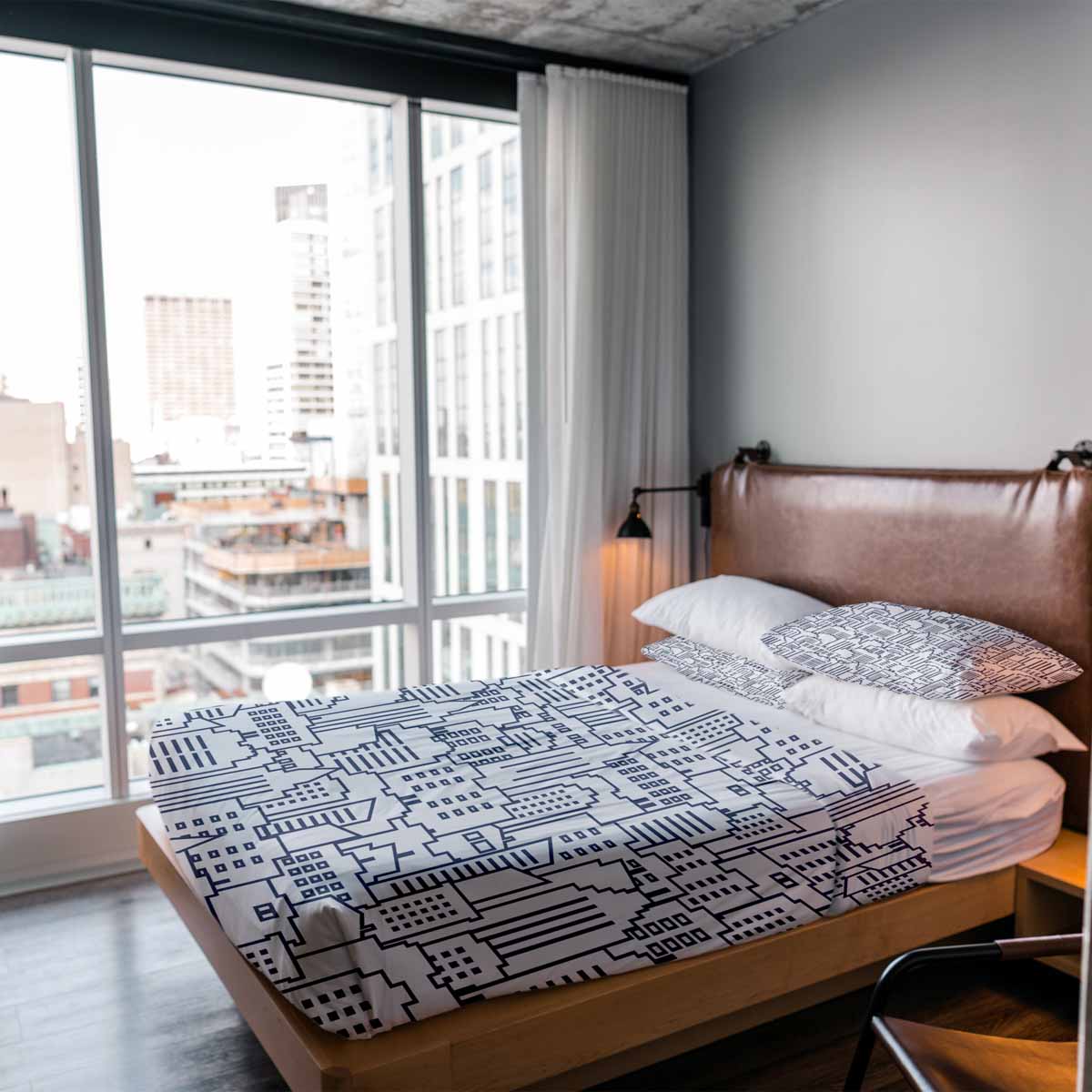 Couette de thérapie Ensemble de literie Blanc New York