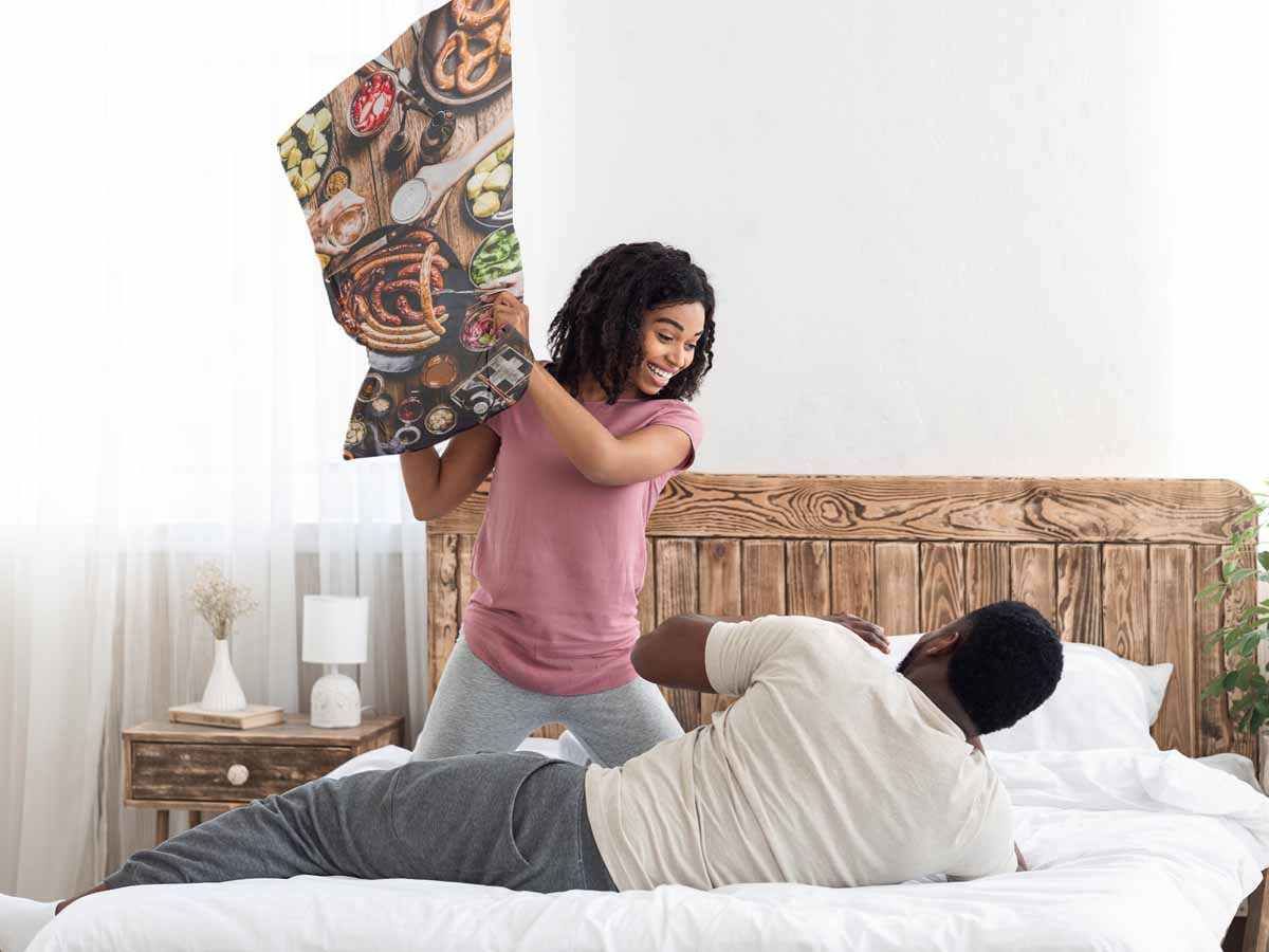 Coussin de santé avec plateau à saucisses
