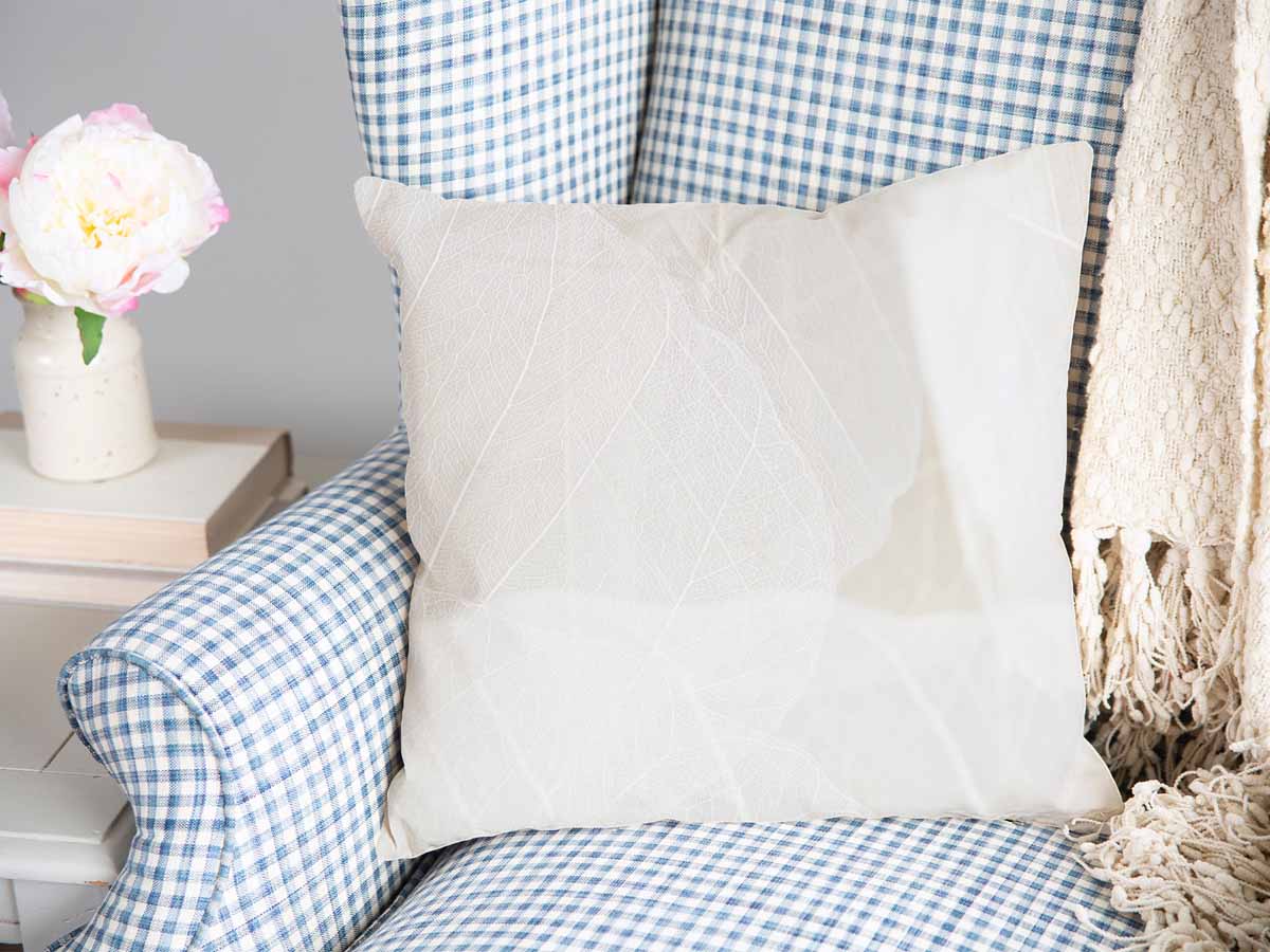 Coussin de santé gris avec motif blanc