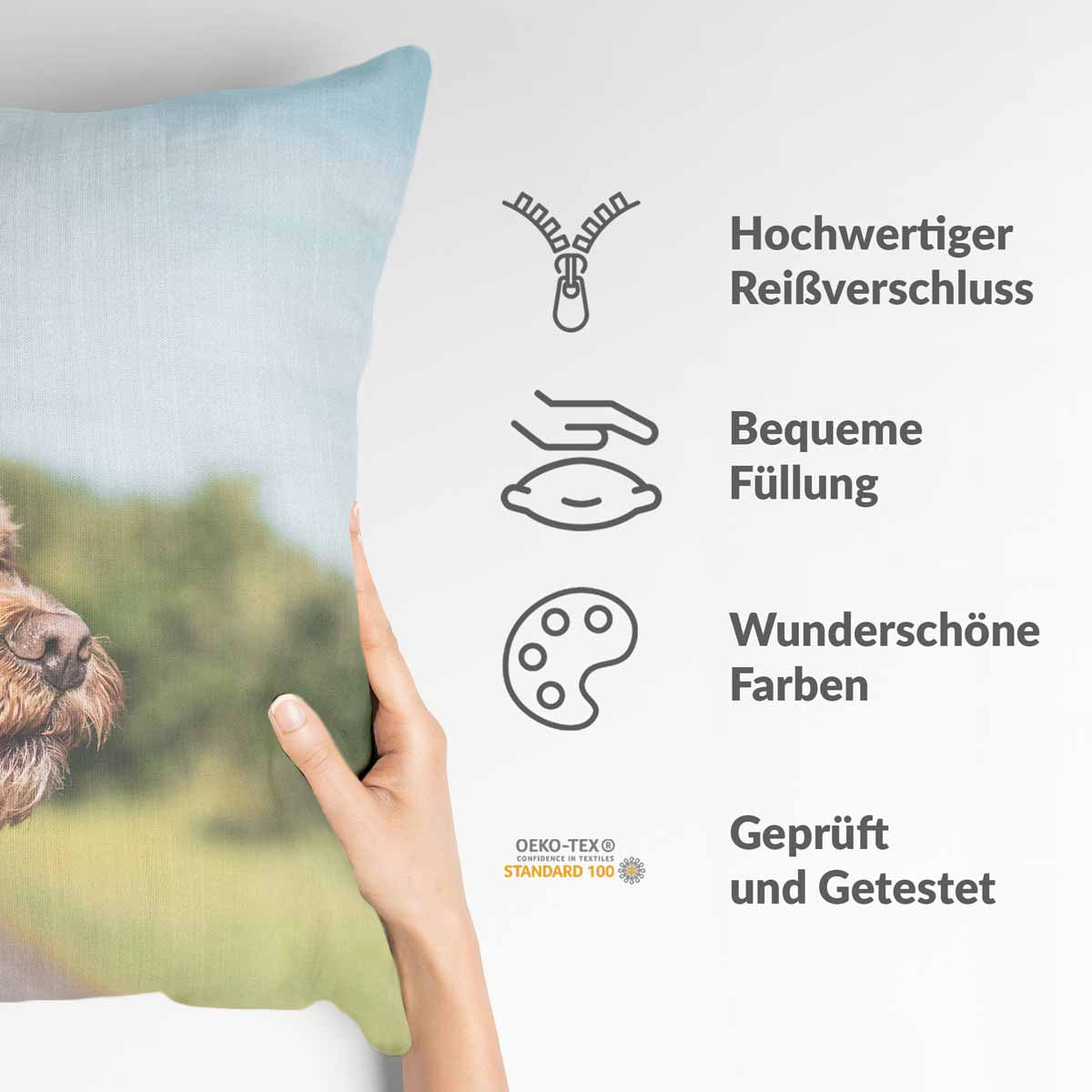 Coussin de santé avec chien dans la voiture