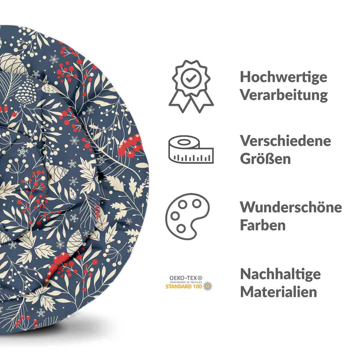 Original Therapiedecke - Ensemble de literie en coton Feuilles de Noël