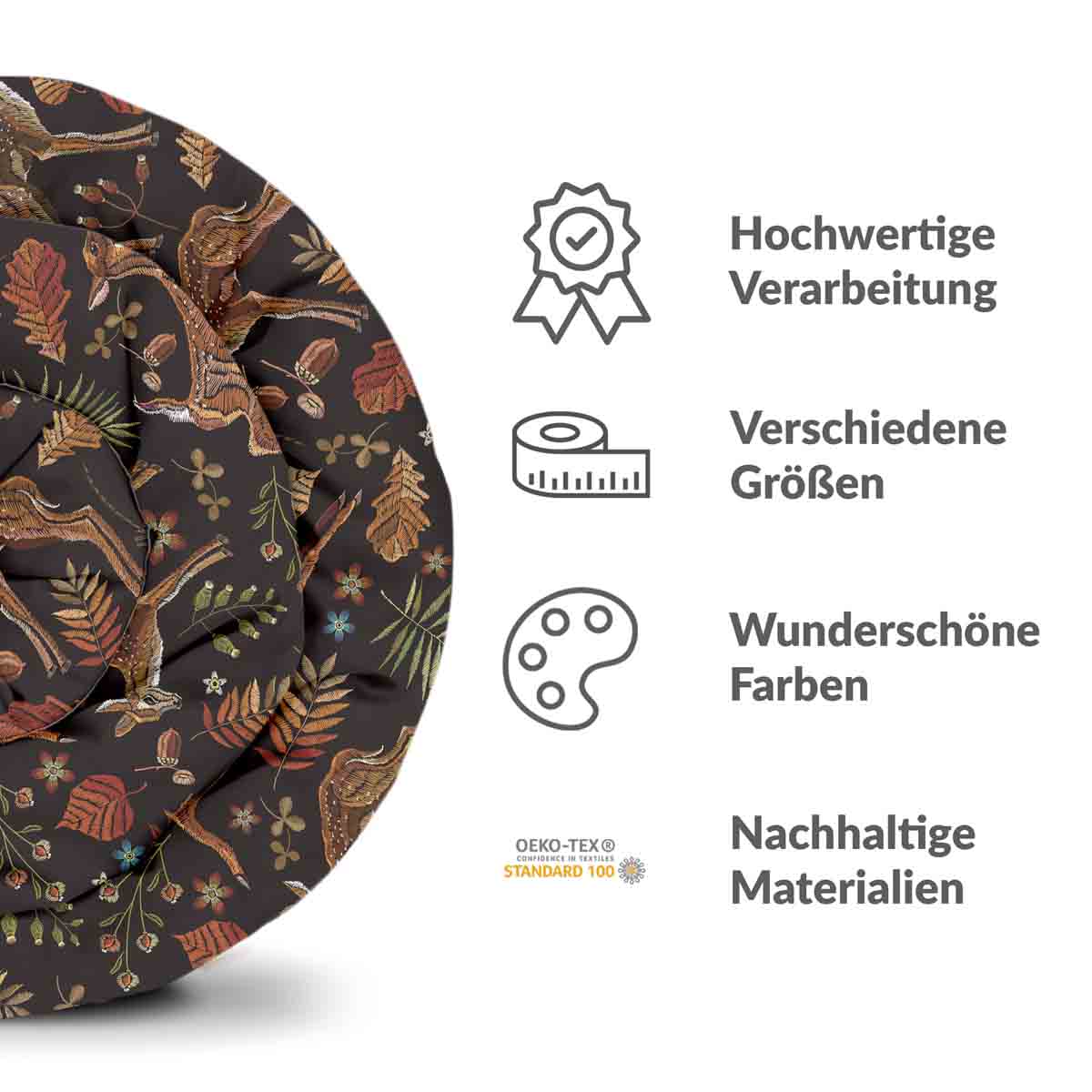 Original Therapiedecke - Ensemble de literie en coton marron avec biche