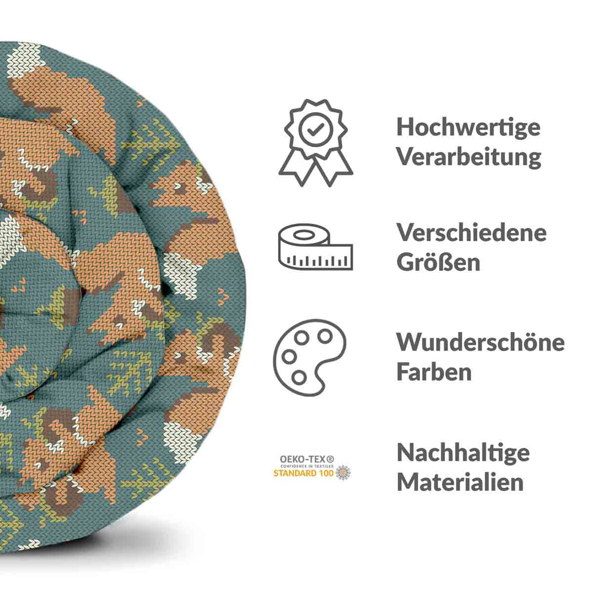 Original Therapiedecke - Ensemble de literie en coton Vert avec écureuils