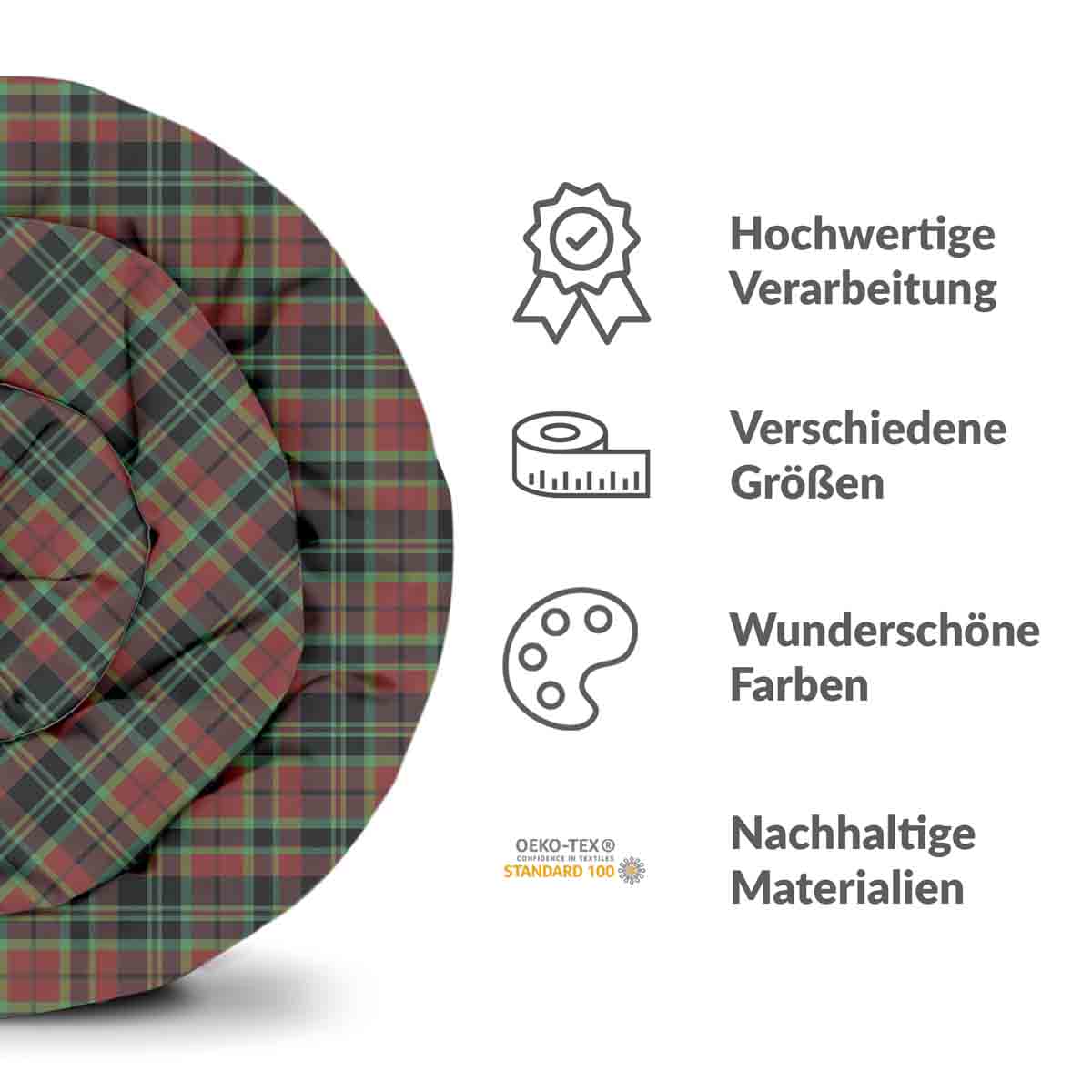 Couette de thérapie Ensemble de linge de lit motif carreaux de Noël