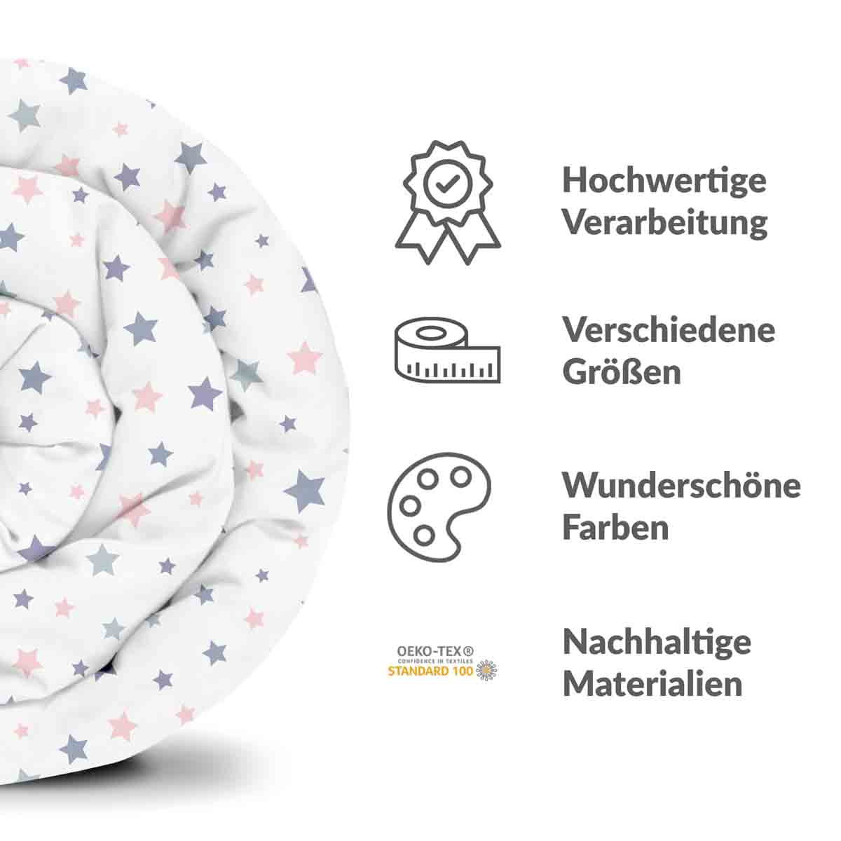 Couette thérapeutique Ensemble de literie blanc avec étoiles