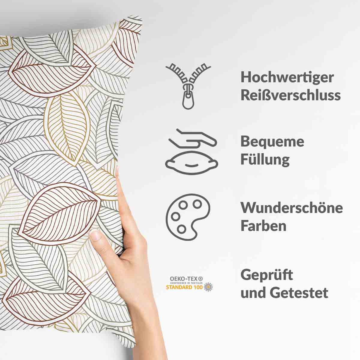 Coussin de santé feuilles de palmier colorées