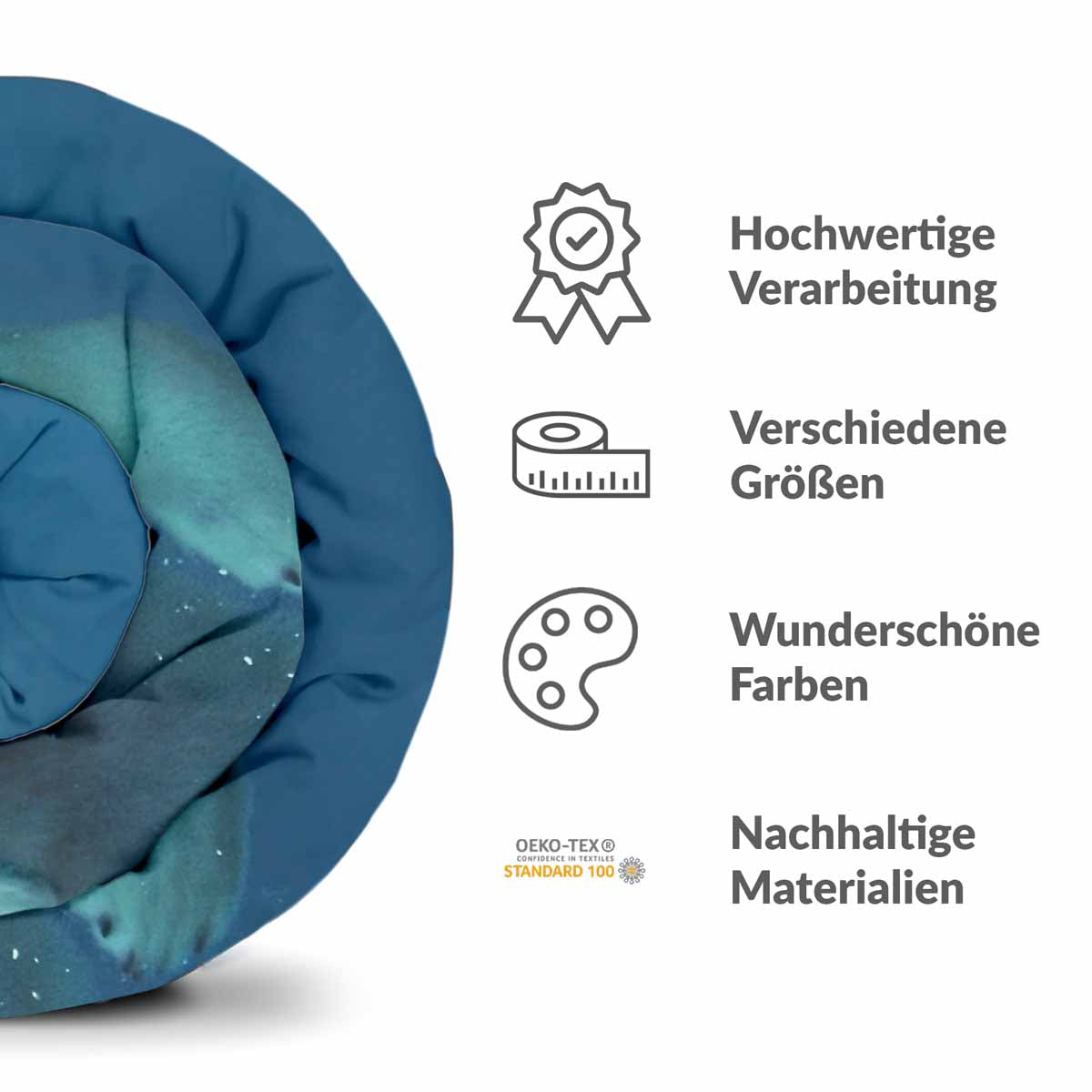Original Therapiedecke - Ensemble de literie en coton TD bleu avec ours polaire