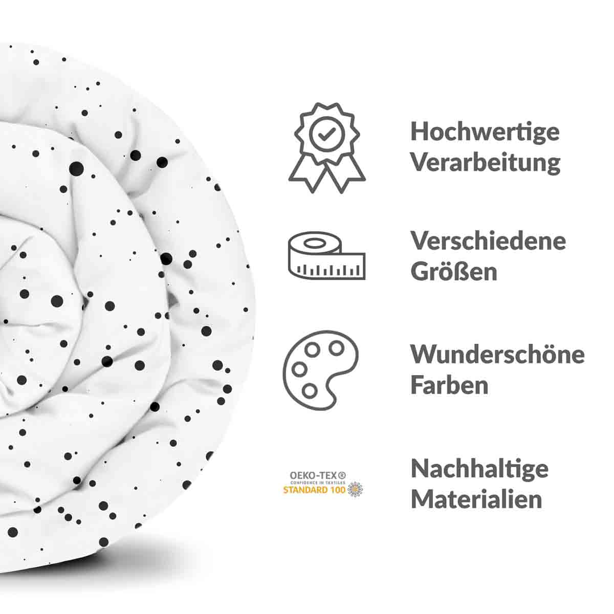 Original Therapiedecke - Ensemble de literie en coton Pünktchen et Anton