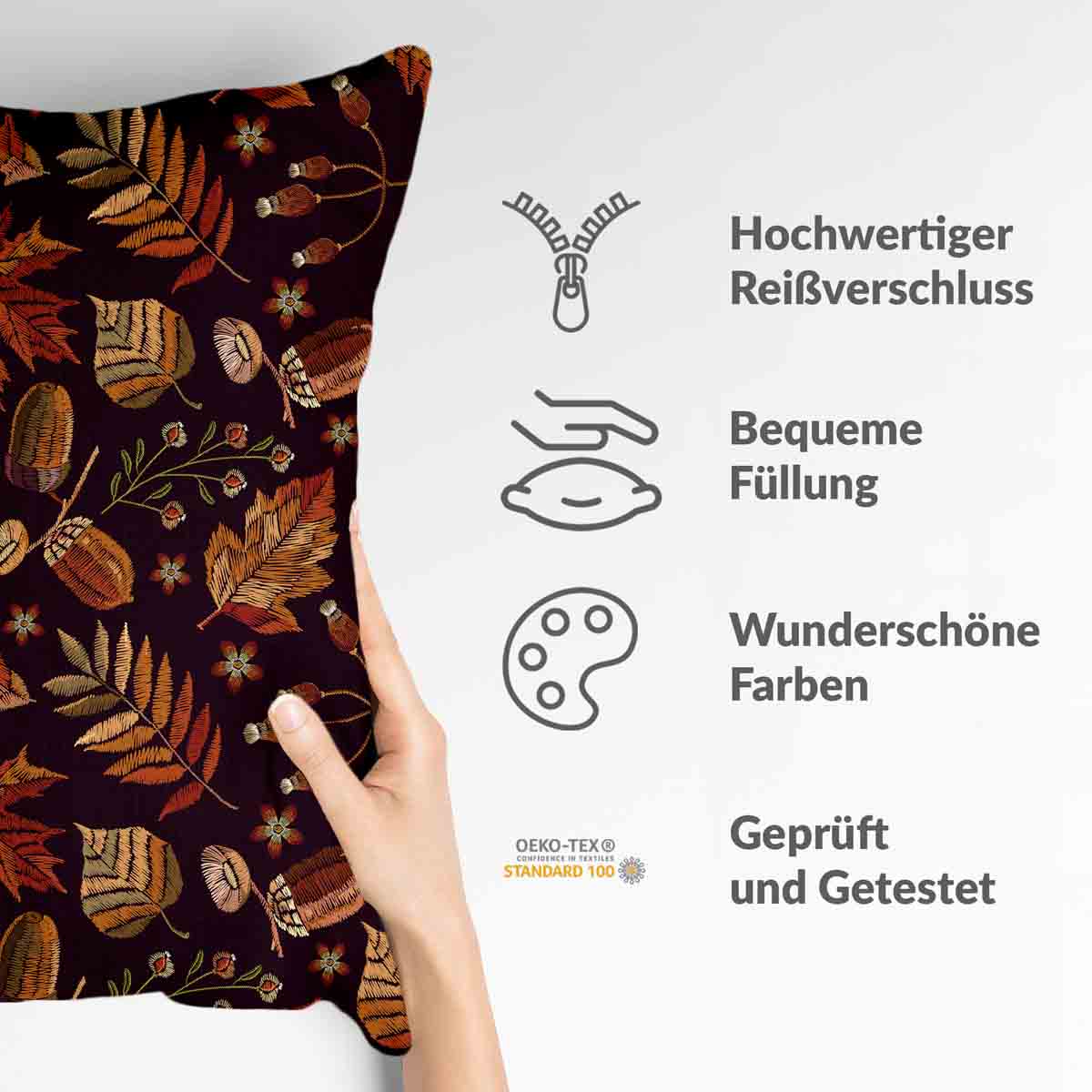 Coussin de santé feuilles d'automne brunes